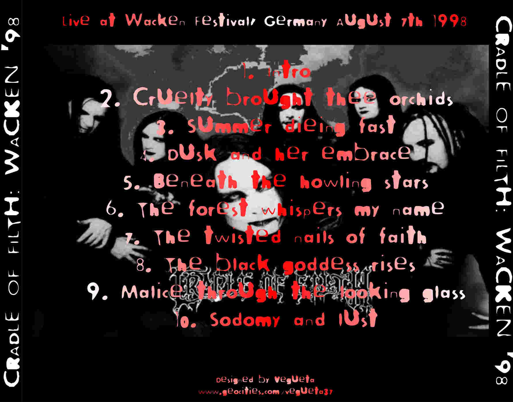 Cradle Of Filth  Live In Wacken 07.08.1998 : Back